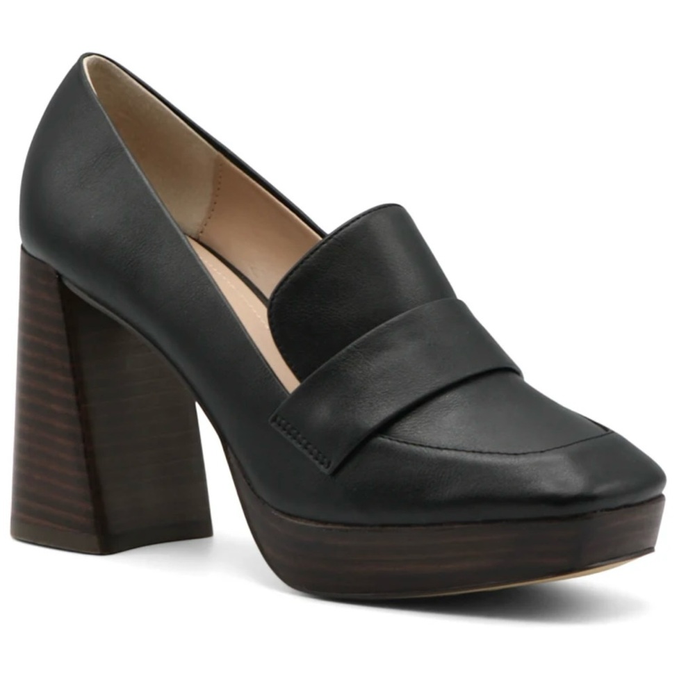 Charles by Charles David Black Chunky Platform Heels